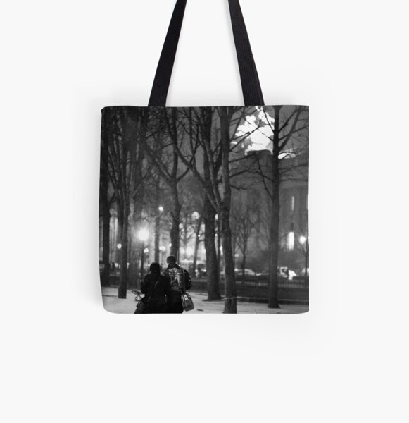 From Paris with Snow All Over Print Tote Bag