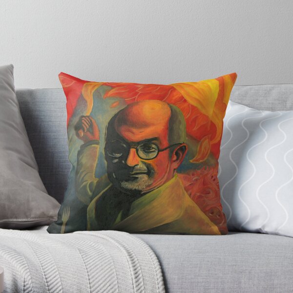 Salman Rushdie Throw Pillow
