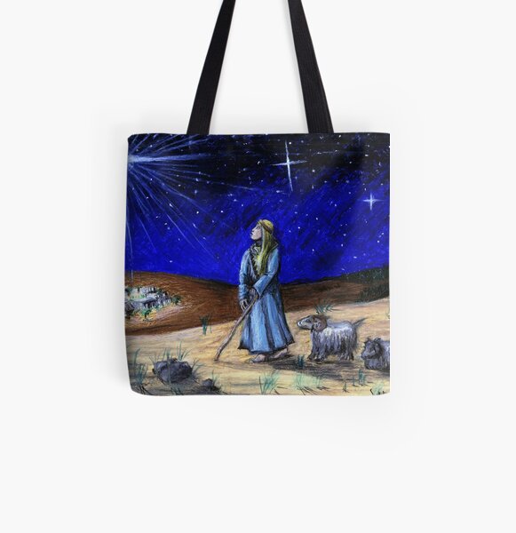 Silent Night All Over Print Tote Bag