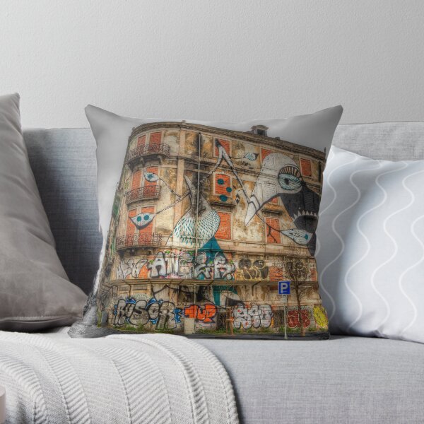 Street Art Throw Pillow