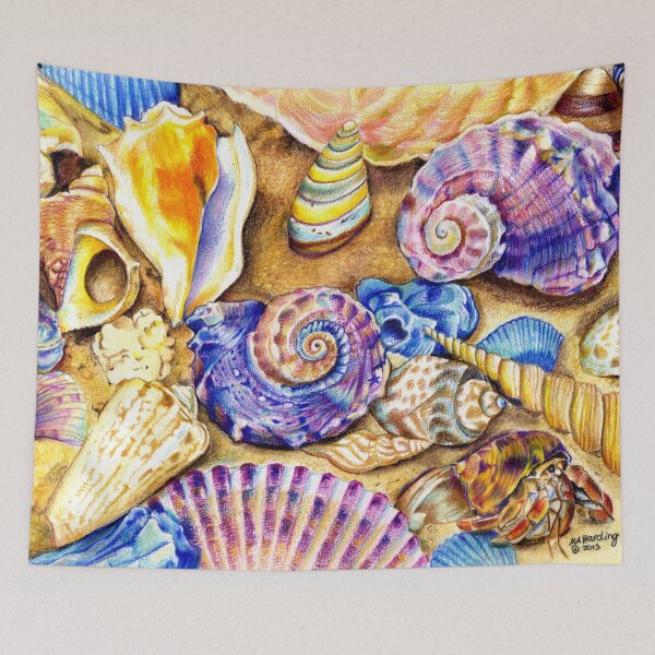 Item preview, Beach shells on the sea shore designed and sold by MaryAnneHarding.