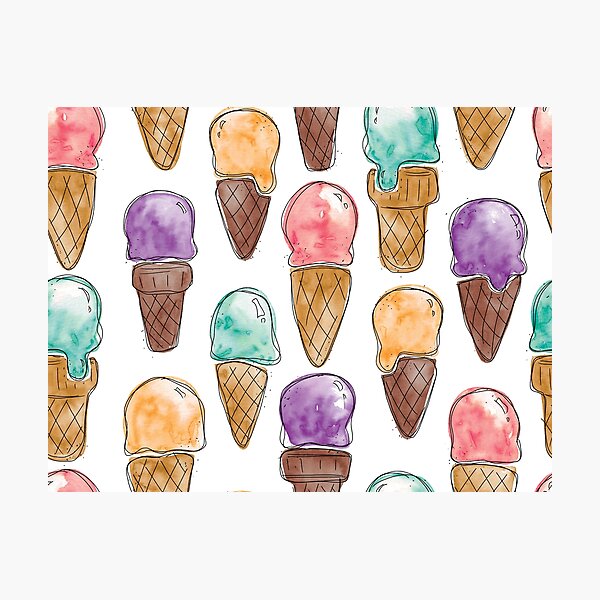 Ice Cream Wall Art Redbubble - roblox bloxburg bens ice cream blueprints