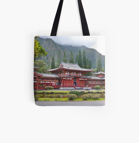 Byodo-In Japanese Temple All Over Print Tote Bag