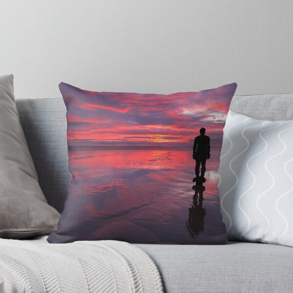Item preview, Sunset on one of Gormley’s statues on Crosby Beach designed and sold by Martin Lawrence.