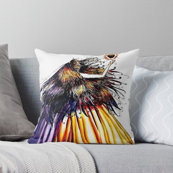 Lantern Princess Throw Pillow