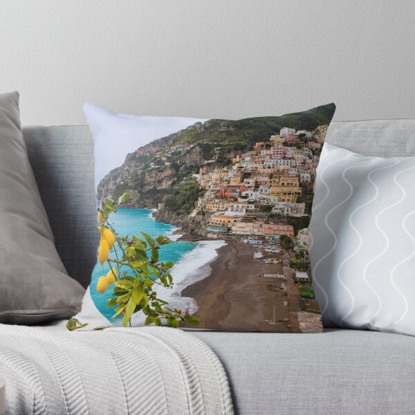 Positano Spring Scenic Throw Pillow