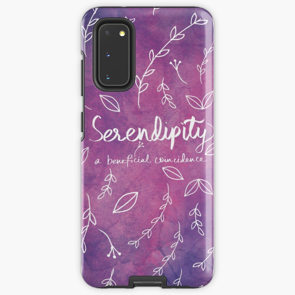 Purple Typography Quote Floral Botanical Illustration Artwork Art Print Case & Skin for Samsung Galaxy