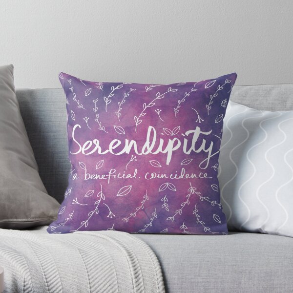 Purple Typography Quote Floral Botanical Illustration Artwork Art Print Throw Pillow