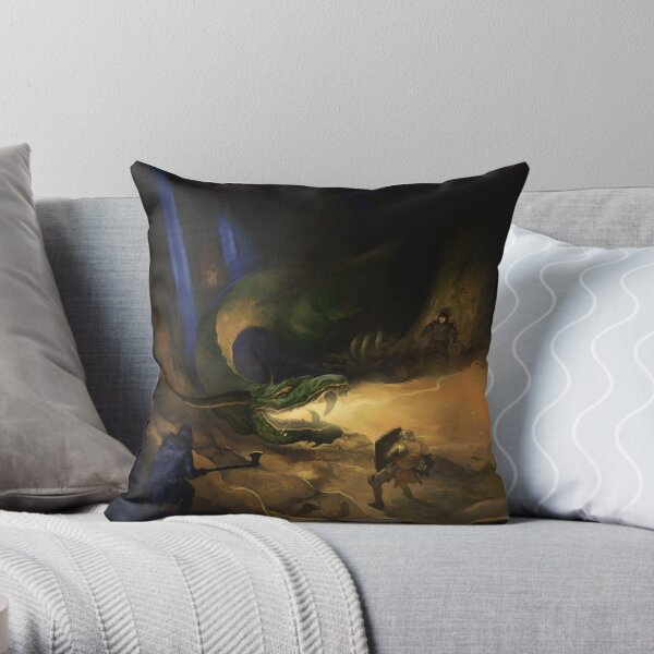 Dragon Warriors Bestiary Throw Pillow