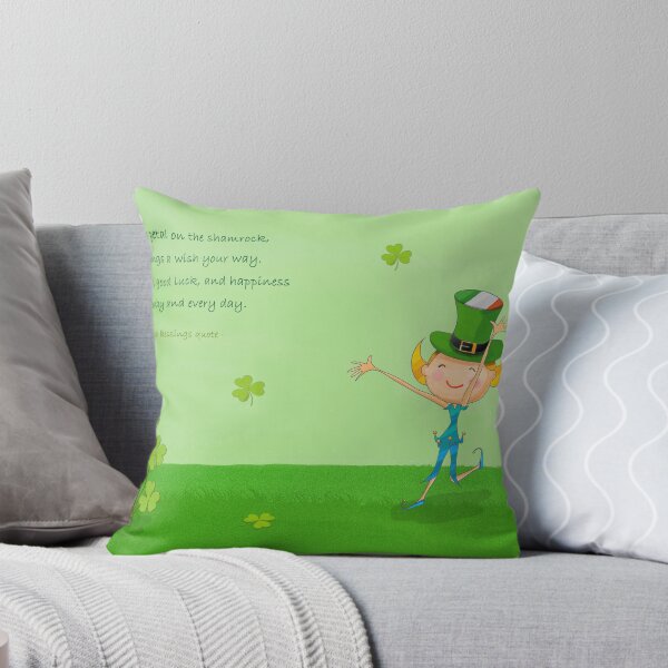 Item preview, Green Shamrock Clovers & Elves with Leprechaun Hat designed and sold by scottorz.