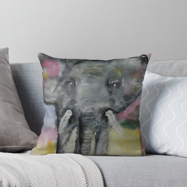 Item preview, Elephant checking you out, watercolor designed and sold by Anna  Lewis, blind artist.