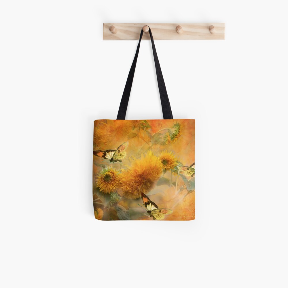"Sunflowers & Butterflies" Tote Bag by carolcavalaris Redbubble