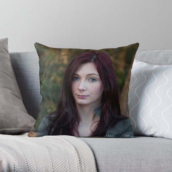 Crysta at the park Throw Pillow