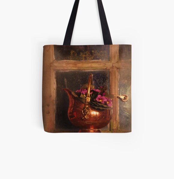Copper with flowers All Over Print Tote Bag