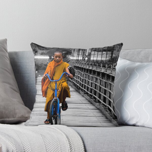 Item preview, Monk on a blue Bicycle in Laos designed and sold by johnxmas.