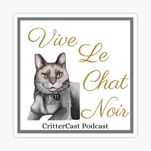 CritterCast Black Cat Logo Sticker