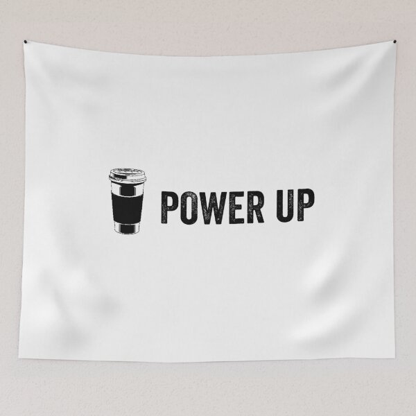 Item preview, Coffee Power Up (Black) designed and sold by Vuriah-Tee.