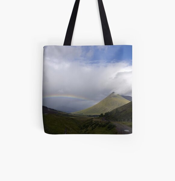 Rainbow over Orchy All Over Print Tote Bag