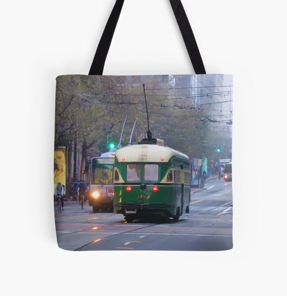 Market Street Buzz All Over Print Tote Bag