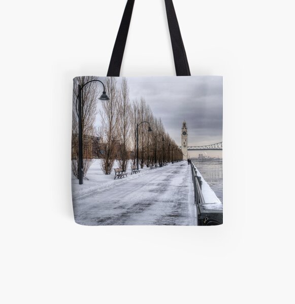 The Clocktower, Montreal All Over Print Tote Bag