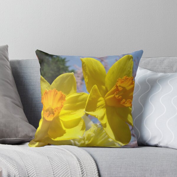 Item preview, Orange Yellow Daffodil Flowers art prints Spring designed and sold by BasleeArtPrints.