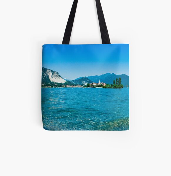 lago maggiore hdr, isola superiore o dei pescatori All Over Print Tote Bag