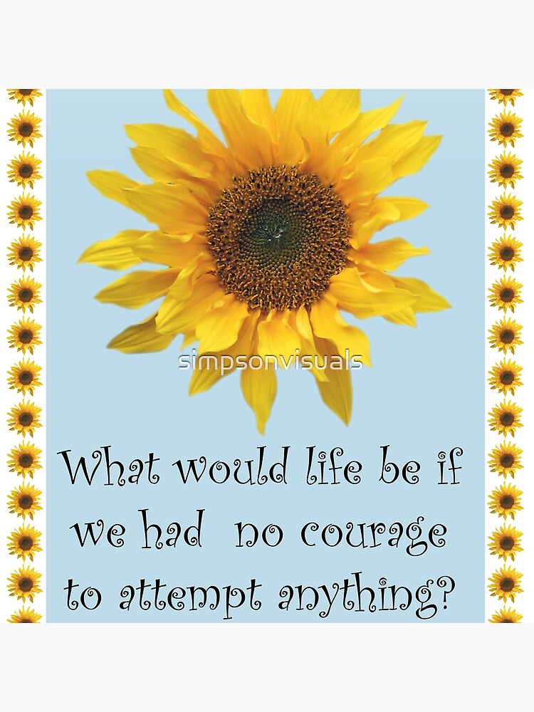 "Vincent van Gogh Sunflower Quote" Throw Pillow by simpsonvisuals