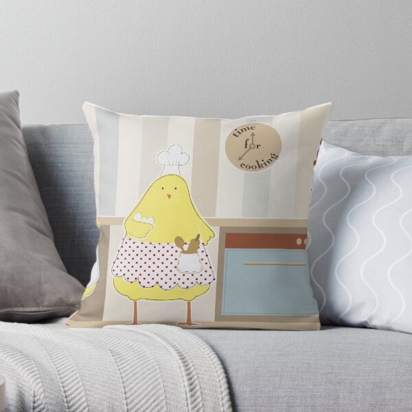 Time For Cooking Throw Pillow