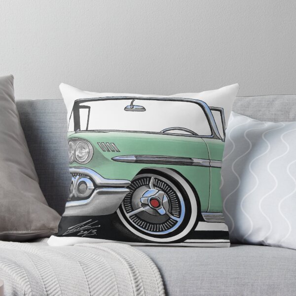 Item preview, Chevrolet Bel Air Impala Convertible (1958) Verde claro designed and sold by Yeomans Cartoons.