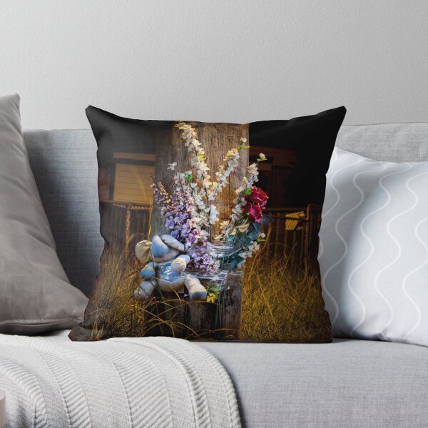 Roadside memorials #9 Throw Pillow