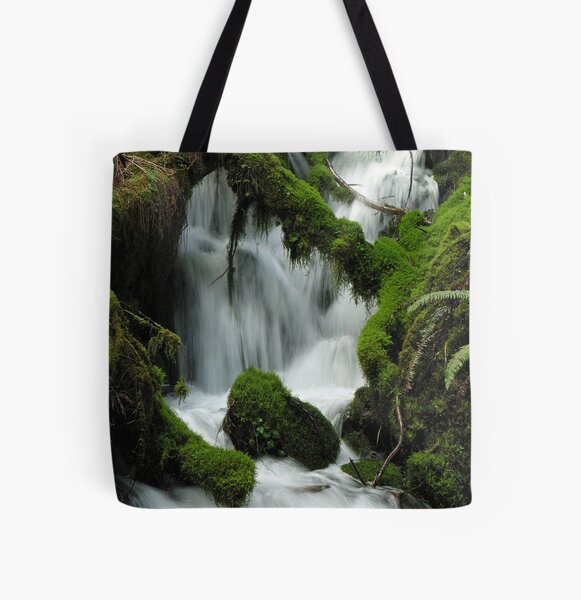 Wahkeena Creek 3040_032505 All Over Print Tote Bag
