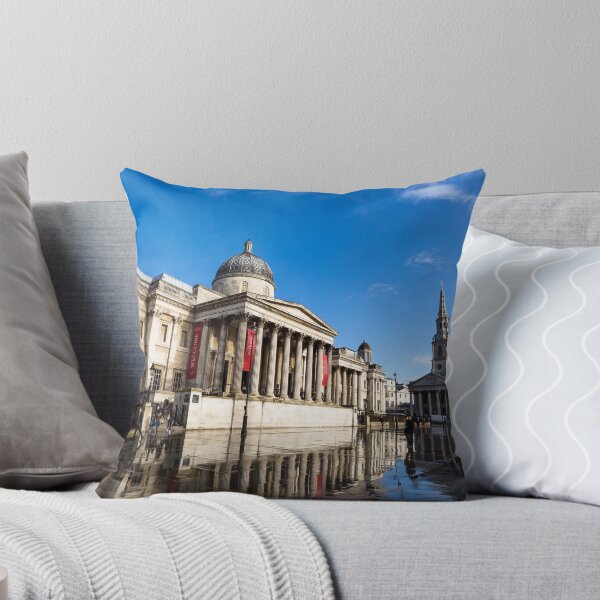 Item preview, Water reflection after morning storm in Trafalgar Square  designed and sold by Mattia  Bicchi.
