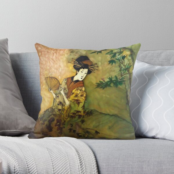 The Geisha Throw Pillow