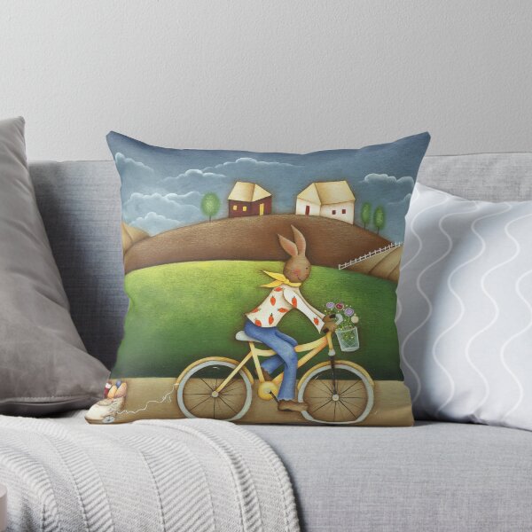 Easter Deliveries Throw Pillow