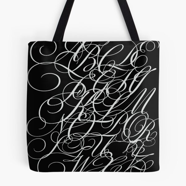 Item preview, Bickham Script Font Swag - White on Black designed and sold by Jeff Batt.
