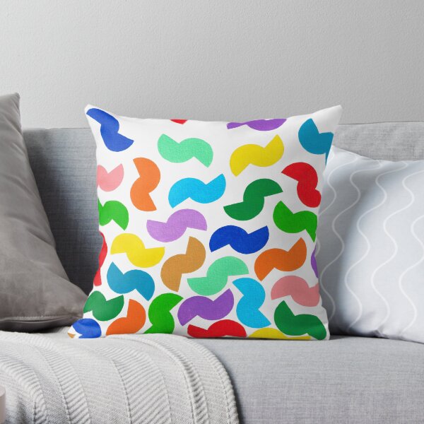 HALF COLORED CIRCLES Throw Pillow