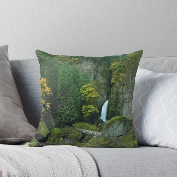 Wahclella Falls 3050_102706 Throw Pillow
