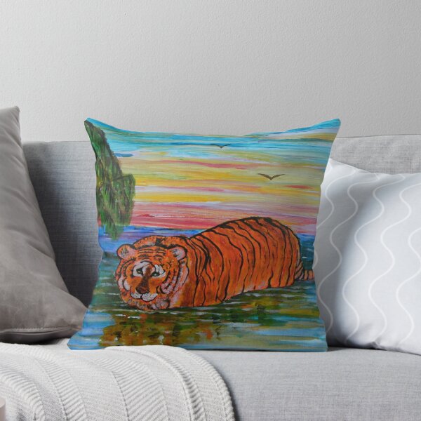 Item preview, Tiger bathing at sunset designed and sold by George Hutton Hunter.