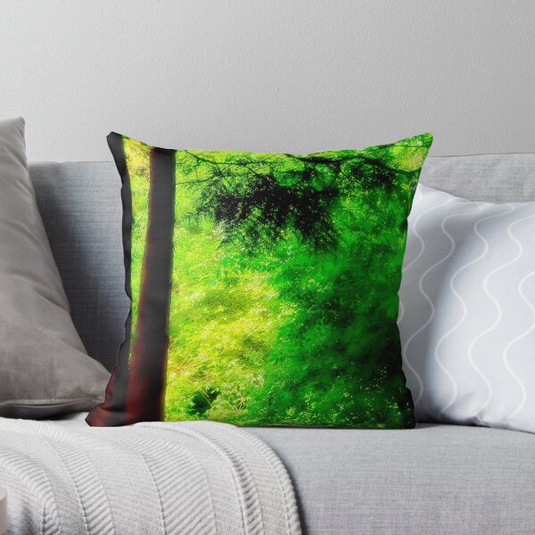 Trees and light Throw Pillow