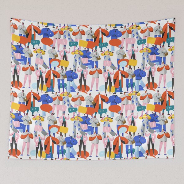 Item preview, People Chatting Pattern designed and sold by cleverties.
