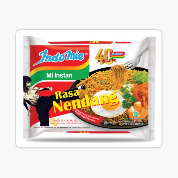 Vista previa del artículo con la obra «Fideos Kick Ass - Indomie rasa nendang», diseñado y vendido por roelworks.