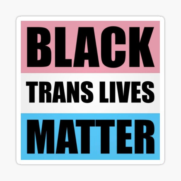 La materia de las vidas trans negras Pegatina