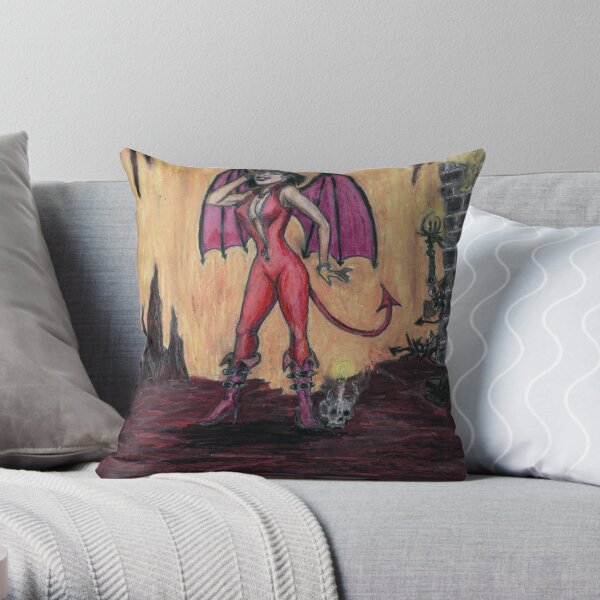 Aosoth - Sexy Devil Girl Throw Pillow