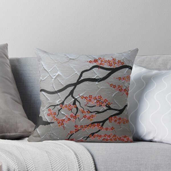Item preview, sakura red and silver cherry blossom designed and sold by cathyjacobs.