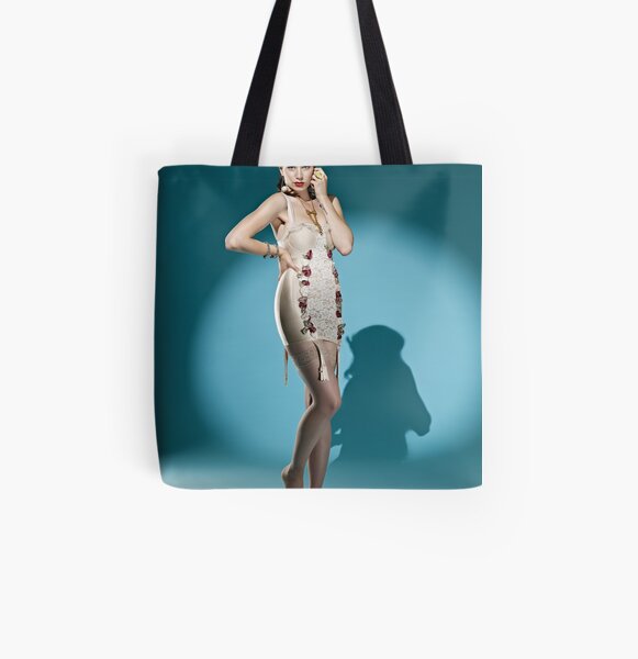 Spotlights, Satin and Lace All Over Print Tote Bag