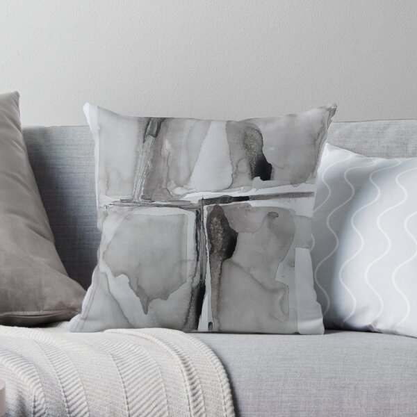 Untitled 3- Paper Round Series Throw Pillow