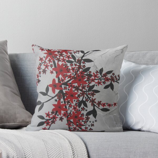 Item preview, red and black blossom- bold and modern designed and sold by cathyjacobs.
