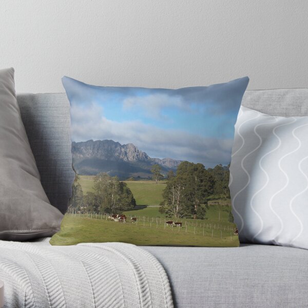 Mt Roland - viewed from near Staverton Throw Pillow