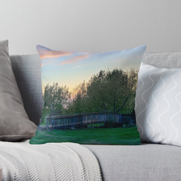 Lonely Bridge Throw Pillow