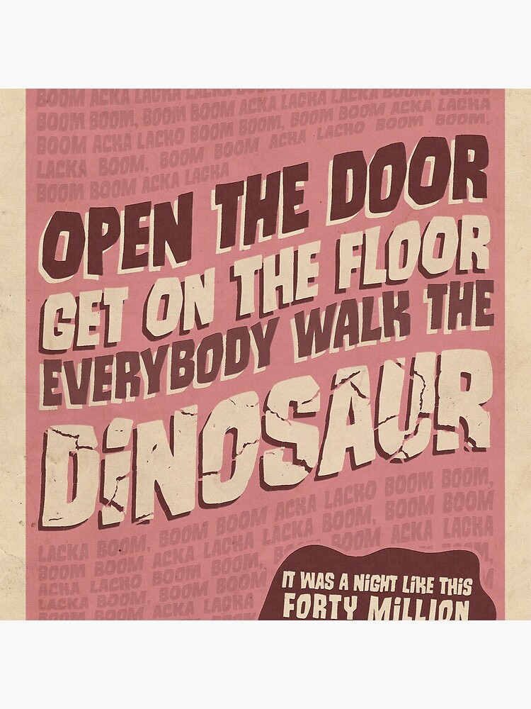 Everybody Walk The Dinosaur Tote Bag By Swashandfold Redbubble